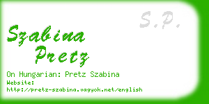 szabina pretz business card